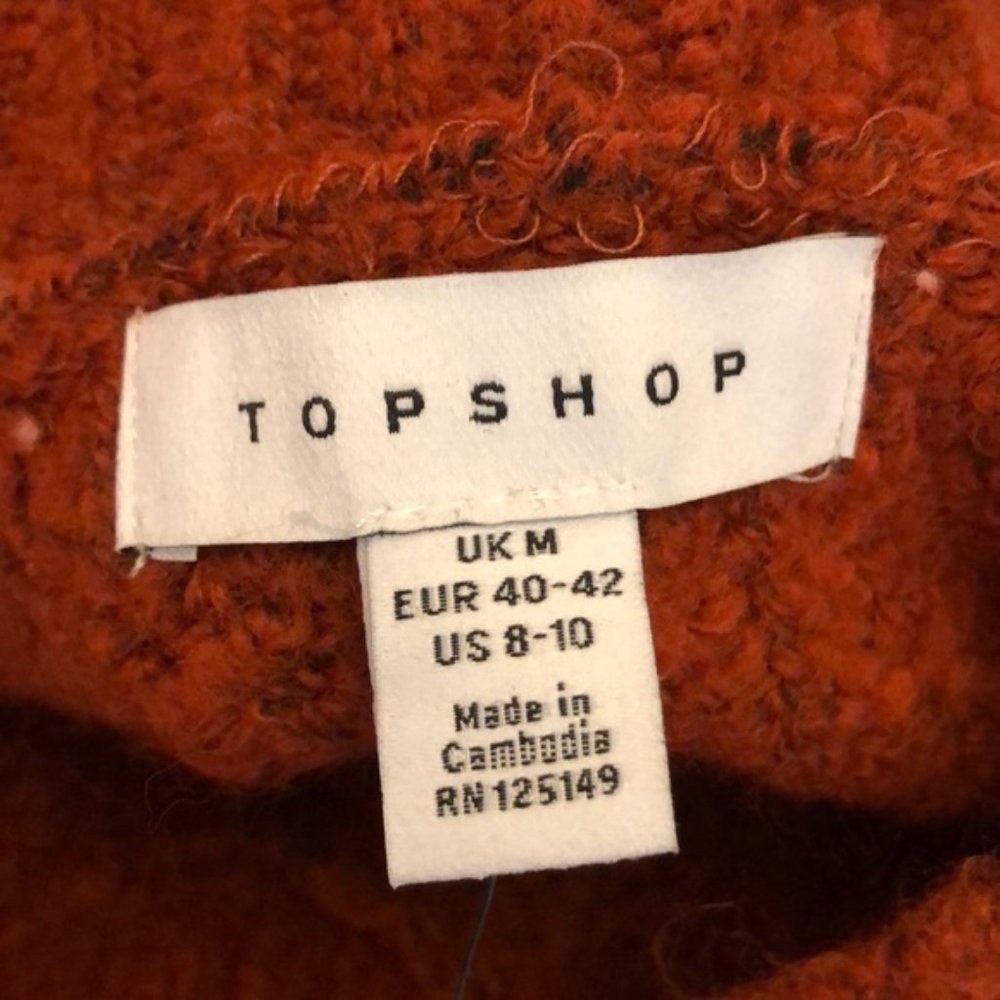 TOPSHOP zip Detail Waffle Knit Sweater - Picture 8 of 11